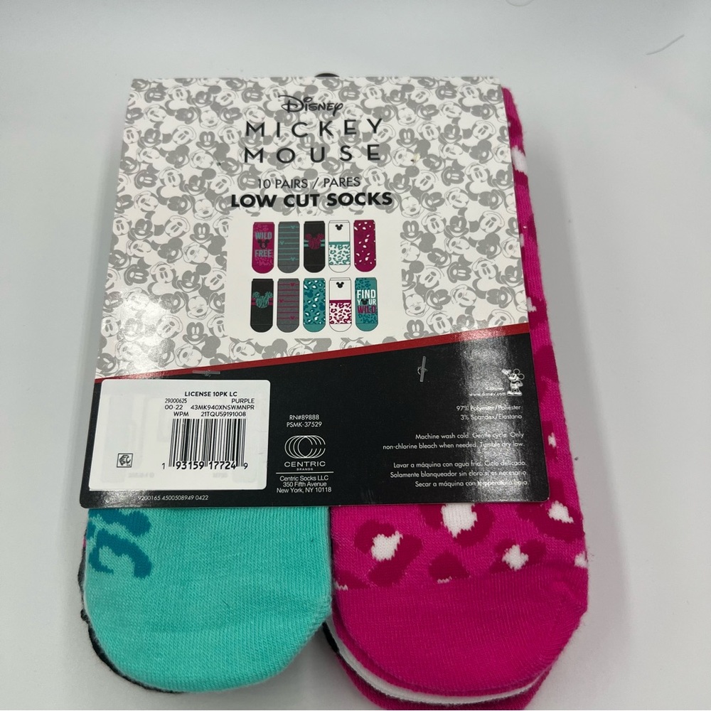 Disney Mickey Mouse Low Cut Women’s Socks 4-10 - Picture 2 of 2